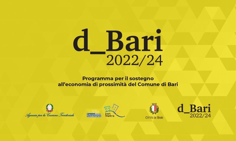  d_Bari: altri otto progetti ammessi al bando "Impresa Prossima" per l’apertura di nuove attività commerciali di prossimità 